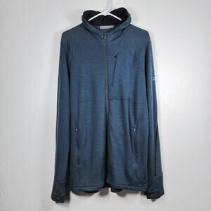 Icebreaker Mens Merino Quantum II Long Sleeve Zip Hood Jacket Mid Layer Large